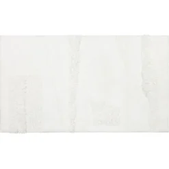 Bathroom Rugs-Kirkland's Home Arctic Asymmetrical Cotton Bath Mat, 24 In. White