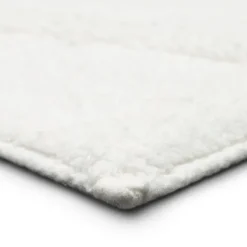 Bathroom Rugs-Kirkland's Home Arctic Asymmetrical Cotton Bath Mat, 24 In. White