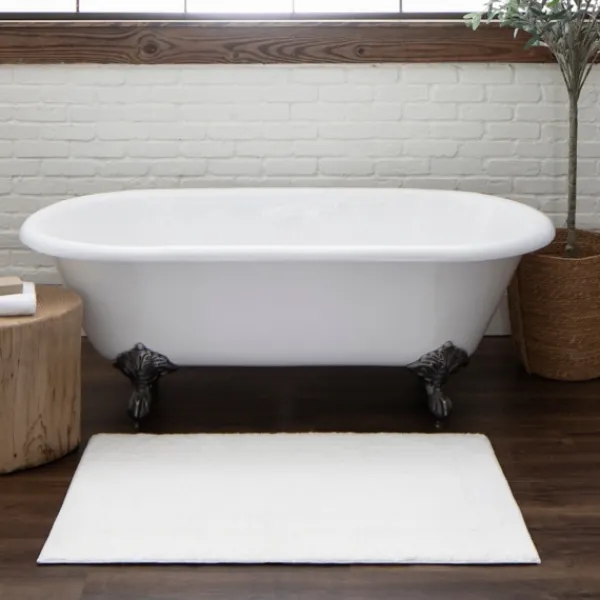 Bathroom Rugs-Kirkland's Home Arctic Plush Reversible Cotton Bath Mat, 34 In. White