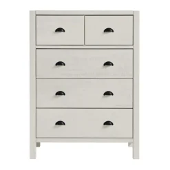 Dressers & Chests-Kirkland's Home Arden Wood 5-Drawer Chest White