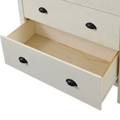 Dressers & Chests-Kirkland's Home Arden Wood 5-Drawer Chest White
