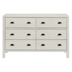 Dressers & Chests-Kirkland's Home Arden Wood 6-Drawer Dresser White