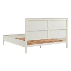 Beds & Headboards-Kirkland's Home Arden Wood Panel King Bed White