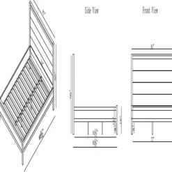 Beds & Headboards-Kirkland's Home Arden Wood Panel King Bed Gray