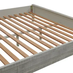 Beds & Headboards-Kirkland's Home Arden Wood Panel King Bed Gray