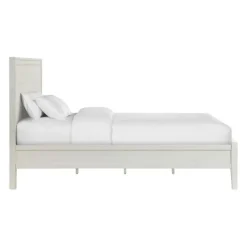 Beds & Headboards-Kirkland's Home Arden Wood Panel Queen Bed White