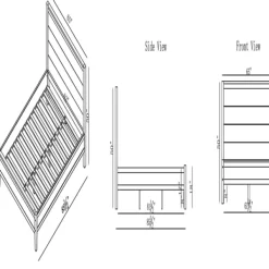 Beds & Headboards-Kirkland's Home Arden Wood Panel Queen Bed Gray