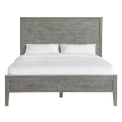 Beds & Headboards-Kirkland's Home Arden Wood Panel Queen Bed Gray