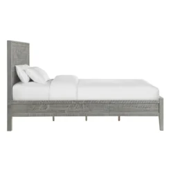 Beds & Headboards-Kirkland's Home Arden Wood Panel Queen Bed Gray