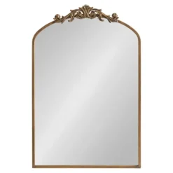 Decorative Mirrors-Kirkland's Home Arendahl Arched Mirror, 24X36 In. Gold