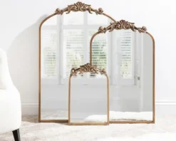 Decorative Mirrors-Kirkland's Home Arendahl Arched Mirror, 24X36 In. Gold