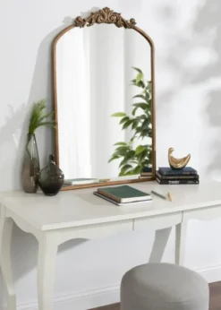 Decorative Mirrors-Kirkland's Home Arendahl Arched Mirror, 24X36 In. Gold