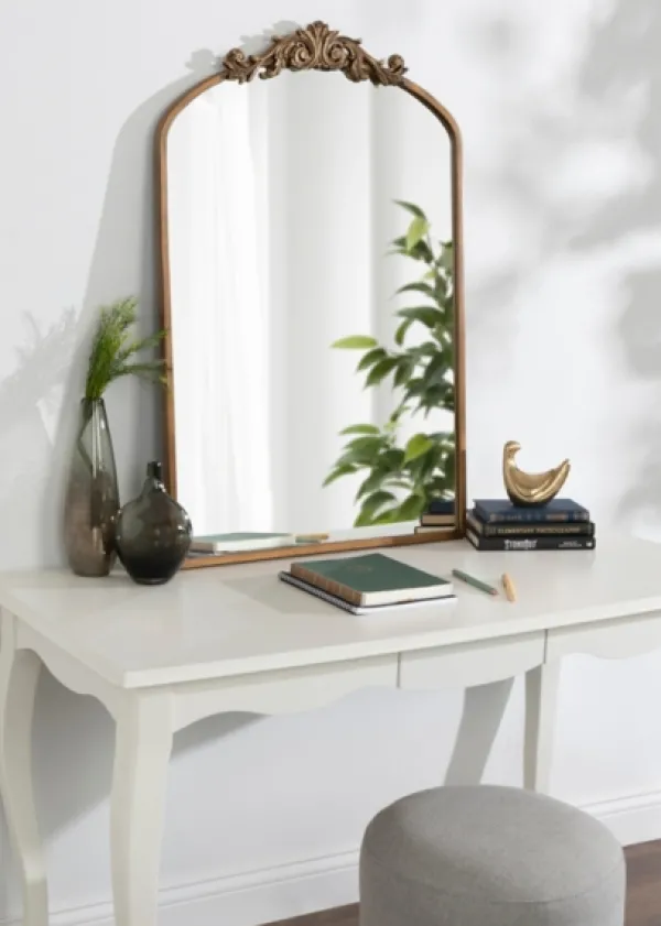 Decorative Mirrors-Kirkland's Home Arendahl Arched Mirror, 24X36 In. Gold