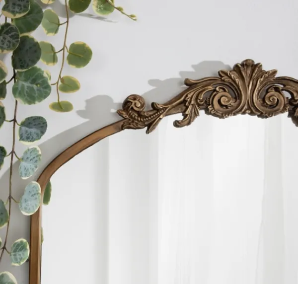 Decorative Mirrors-Kirkland's Home Arendahl Arched Mirror, 24X36 In. Gold