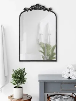 Decorative Mirrors-Kirkland's Home Arendahl Arched Mirror, 19X31 In. Black