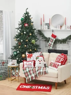 Blankets & Throws-Kirkland's Home Arlington Christmas Throw Blanket Red/Green