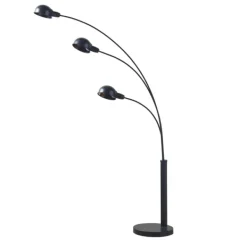 Floor Lamps-Kirkland's Home 3-Arm Adjustable Floor Lamp Black