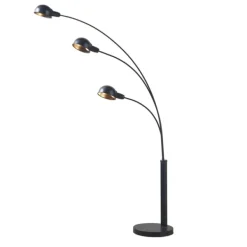 Floor Lamps-Kirkland's Home 3-Arm Adjustable Floor Lamp Black