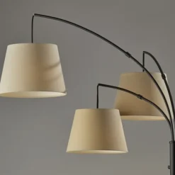 Floor Lamps-Kirkland's Home 3-Arm Arc Floor Lamp Tan