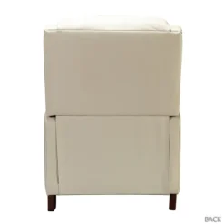 Accent Chairs-Kirkland's Home Arturo Leather Wingback Recliner Ivory