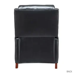Accent Chairs-Kirkland's Home Arturo Leather Wingback Recliner Black