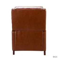 Accent Chairs-Kirkland's Home Arturo Leather Wingback Recliner Brown