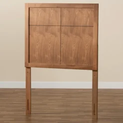 Beds & Headboards-Kirkland's Home Ash Walnut Wood Panel Twin Headboard Brown