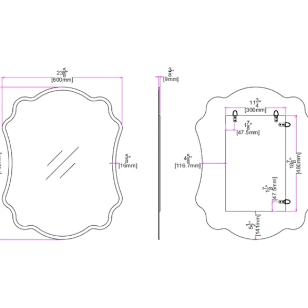 Decorative Mirrors-Kirkland's Home Ashley Scallop Edge Beveled Mirror