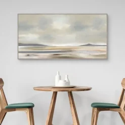 Canvas Art-Kirkland's Home At Peace Framed Canvas Art Print Gray