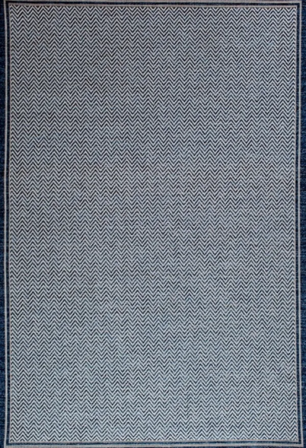 Outdoor Rugs-Kirkland's Home Auckland Chevron Outdoor Area Rug, 5X7 Blue