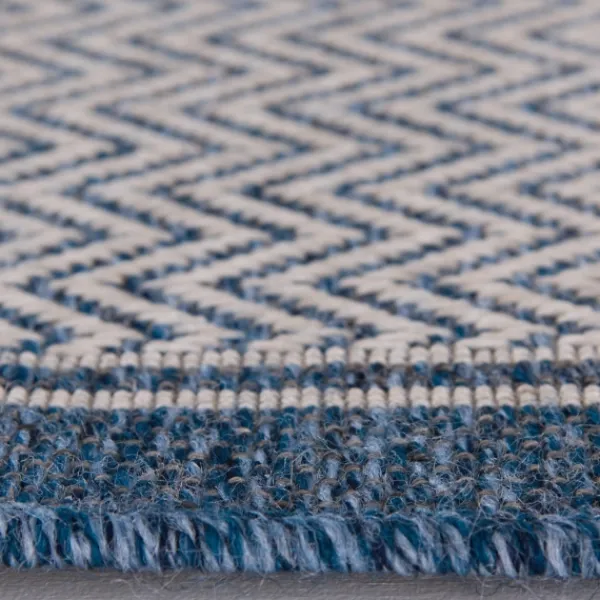 Outdoor Rugs-Kirkland's Home Auckland Chevron Outdoor Area Rug, 5X7 Blue