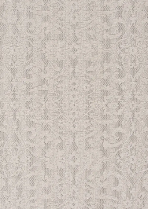 Outdoor Rugs-Kirkland's Home Auckland Damask Outdoor Area Rug, 5X7 Gray