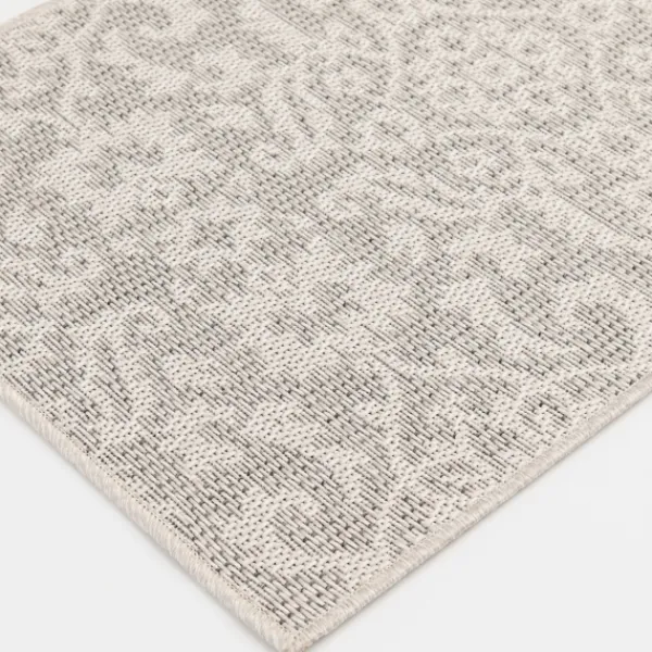 Outdoor Rugs-Kirkland's Home Auckland Damask Outdoor Runner, 2X7 Gray