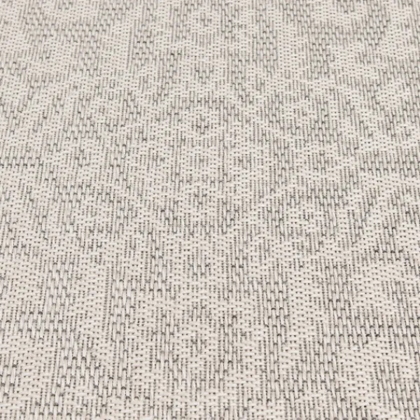 Outdoor Rugs-Kirkland's Home Auckland Damask Outdoor Runner, 2X7 Gray