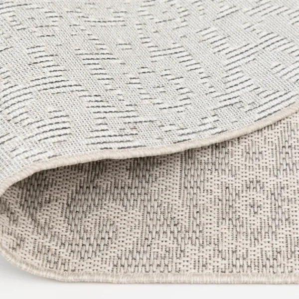 Outdoor Rugs-Kirkland's Home Auckland Damask Outdoor Runner, 2X7 Gray