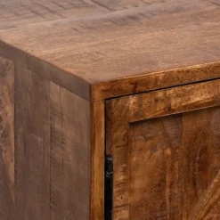 Cabinets & Sideboards-Kirkland's Home Austin Warm Wood Farmhouse Cabinet Brown