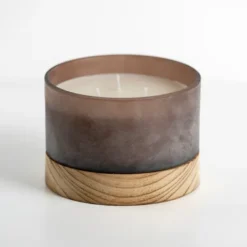 Candles-Kirkland's Home Autumn Oak And Musk Triple Wick Jar Candle, 14 Oz. Brown