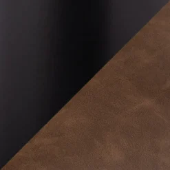 Accent Chairs-Kirkland's Home Axel Espresso Leather Industrial Accent Chair Brown