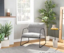 Accent Chairs-Kirkland's Home Axel Noise Industrial Accent Chair Gray