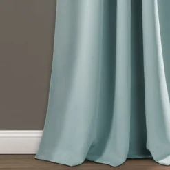 Curtains & Drapes-Kirkland's Home Back Tab Blackout Curtain Panel Set, 95 In. Blue