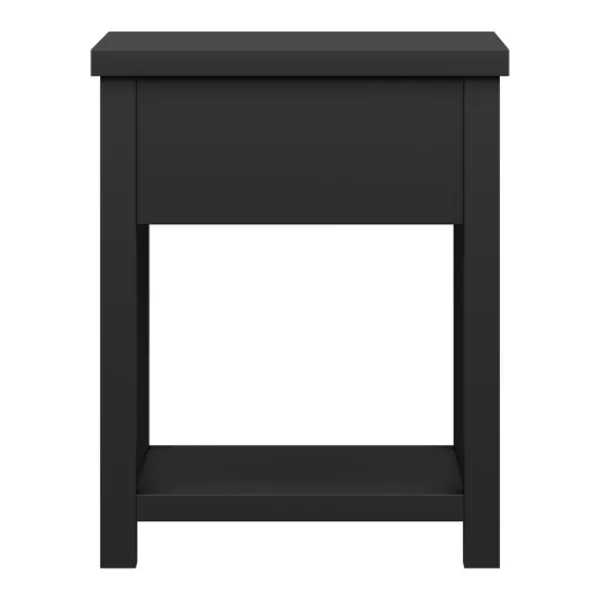Accent & End Tables-Kirkland's Home Bailie Wooden Side Table Black