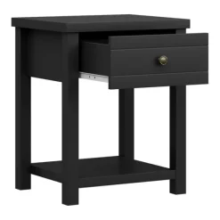 Accent & End Tables-Kirkland's Home Bailie Wooden Side Table Black