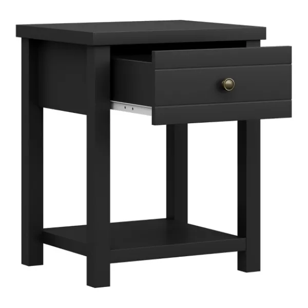 Accent & End Tables-Kirkland's Home Bailie Wooden Side Table Black
