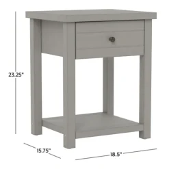 Accent & End Tables-Kirkland's Home Bailie Wooden Side Table Gray