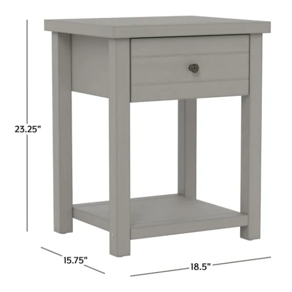 Accent & End Tables-Kirkland's Home Bailie Wooden Side Table Gray