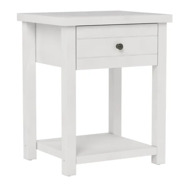 Accent & End Tables-Kirkland's Home Bailie Wooden Side Table White