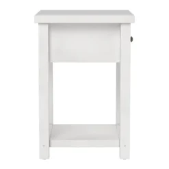 Accent & End Tables-Kirkland's Home Bailie Wooden Side Table White