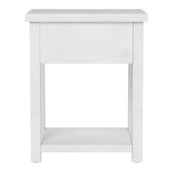 Accent & End Tables-Kirkland's Home Bailie Wooden Side Table White