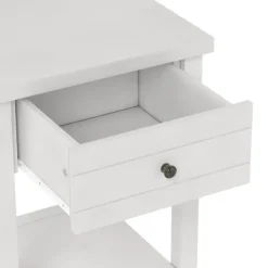 Accent & End Tables-Kirkland's Home Bailie Wooden Side Table White
