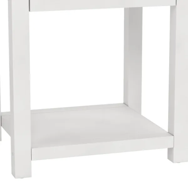 Accent & End Tables-Kirkland's Home Bailie Wooden Side Table White